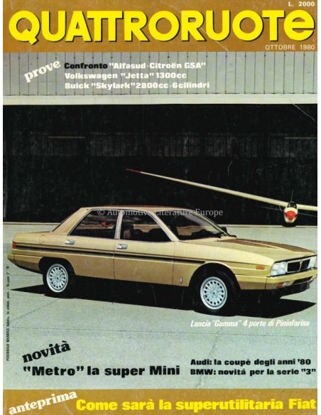 1980 QUATTRORUOTE MAGAZIN 300 ITALIENISCH