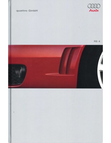 2000 AUDI RS4 QUATTRO HARDBACK BROCHURE GERMAN