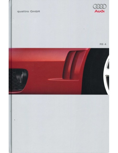 2000 AUDI RS4 QUATTRO HARDCOVER BROCHURE DUITS