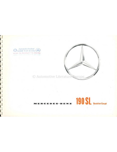 1960 MERCEDES BENZ 190 SL PROSPEKT DEUTSCH