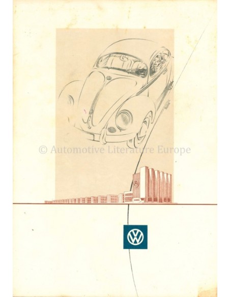 1952 VOLKSWAGEN KEVER BROCHURE NEDERLANDS