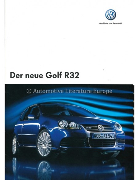 2006 VOLKSWAGEN GOLF R32 BROCHURE DUITS