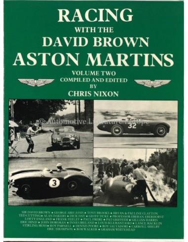 RACING WITH THE DAVID BROWN ASTON MARTIN - VOLUME ONE- JOHN WYER & CHRIS NIXON BOOK