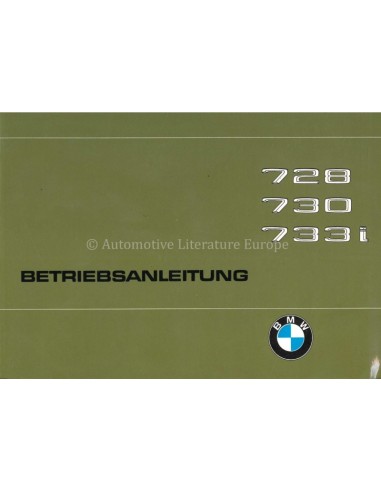 1978 BMW 7 SERIE INSTRUCTIEBOEKJE DUITS