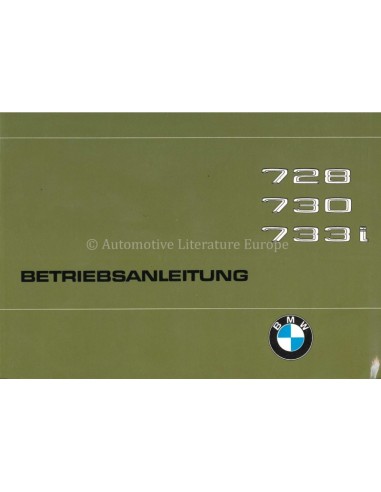 1978 BMW 7ER BETRIEBSANLEITUNG DEUTSCH