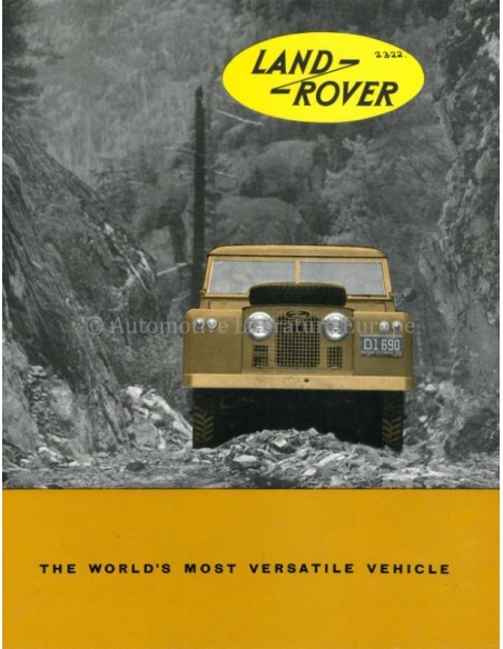 1962 LAND ROVER SERIES IIA BROCHURE ENGELS