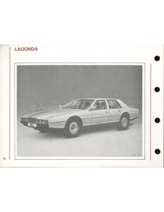 1985 ASTON MARTIN LAGONDA BETRIEBSANLEITUNG ENGLISCH 2