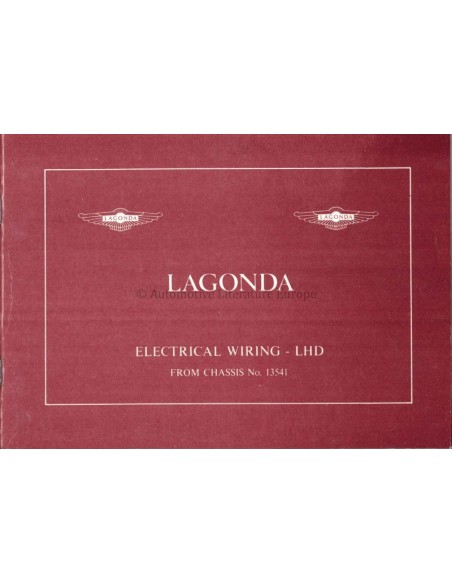 1986 ASTON MARTIN LAGONDA ELECTRICAL WIRING LHD MANUAL ENGELS