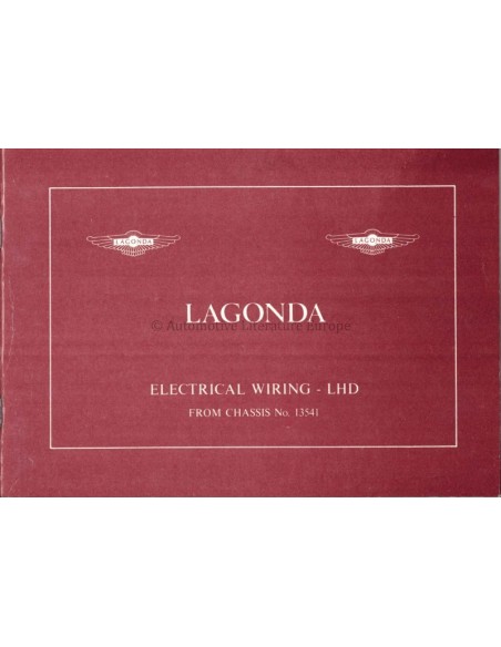 1986 ASTON MARTIN LAGONDA ELECTRICAL WIRING LHD MANUAL ENGLISCH