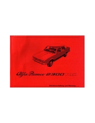 1979 ALFA ROMEO RIO 2300 INSTRUCTIEBOEKJE DUITS