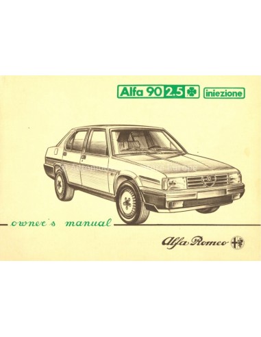 1984 ALFA ROMEO 90 2.5 Q INIEZIONE OWNERS MANUAL ENGLISH