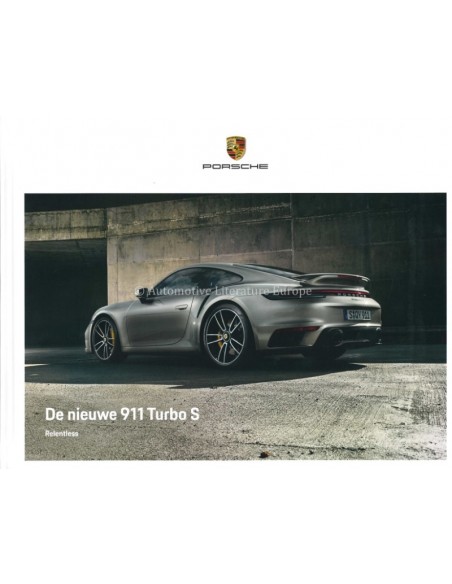 2020 PORSCHE 911 TURBO S HARDCOVER BROCHURE NEDERLANDS