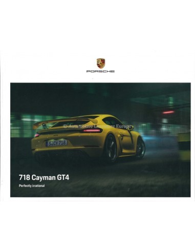 2020 PORSCHE 718 CAYMAN GT4 HARDCOVER BROCHURE NEDERLANDS