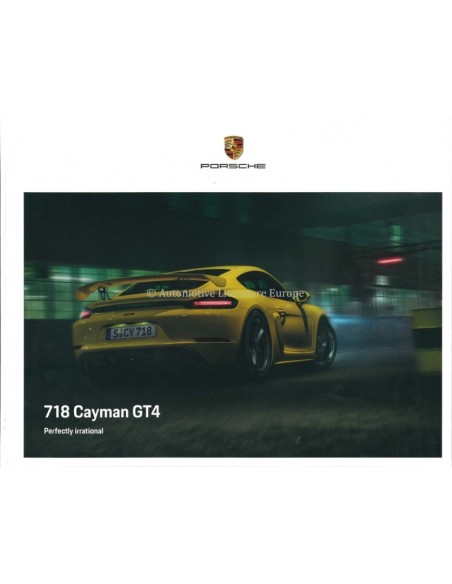 2020 PORSCHE 718 CAYMAN GT4 HARDCOVER BROCHURE NEDERLANDS