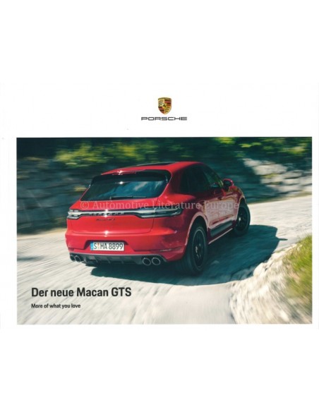 2020 PORSCHE MACAN GTS HARDBACK BROCHURE GERMAN