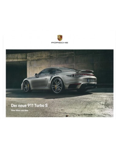2020 PORSCHE 911 TURBO S HARDCOVER BROCHURE DUITS