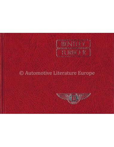 1987 BENTLEY TURBO R OWNERS MANUAL ENGLISH