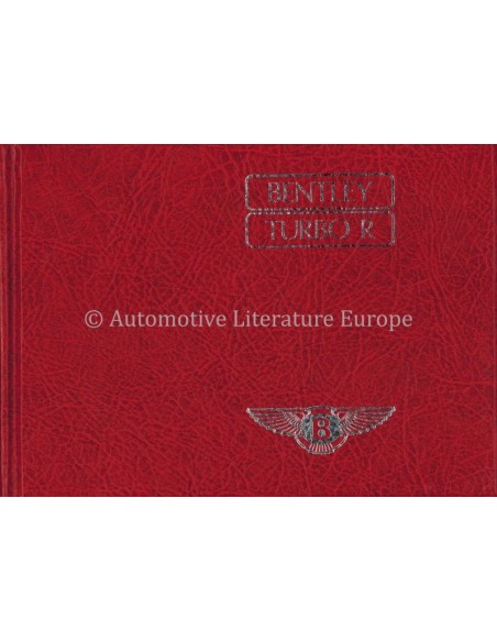 1986 BENTLEY TURBO R BETRIEBSANLEITUNG ENGLISCH