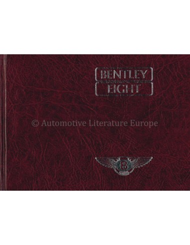 1986 BENTLEY EIGHT OWNERS MANUAL ENGLISH