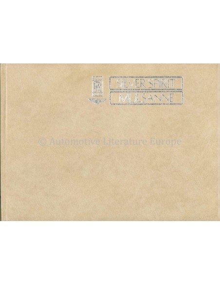 1982 ROLLS ROYCE SILVER SPIRIT OWNERS MANUAL ENGLISH