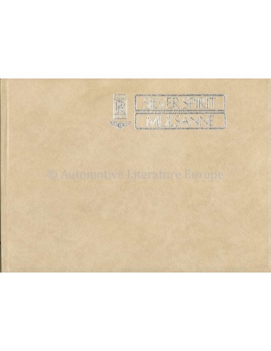 1982 ROLLS ROYCE SILVER SPIRIT INSTRUCTIEBOEKJE ENGELS