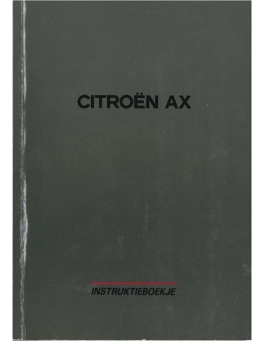1992 CITROEN AX BETRIEBSANLEITUNG NIEDERLÄNDISCH