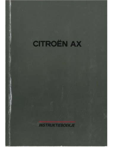 1992 CITROEN AX INSTRUCTIEBOEKJE NEDERLANDS