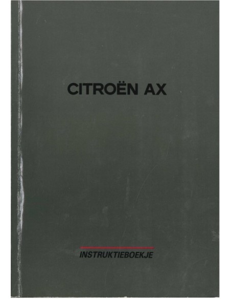 1992 CITROEN AX BETRIEBSANLEITUNG NIEDERLÄNDISCH