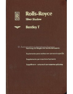1970 ROLLS ROYCE SILVER SHADOW / BENTLEY T SERIES BETRIEBSANLEITUNG ZUSATZ