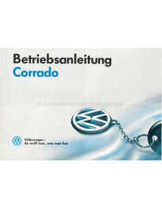 1994 VOLKSWAGEN CORRADO INSTRUCTIEBOEKJE DUITS
