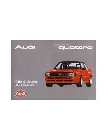 1985 AUDI SPORT QUATTRO INSTRUCTIEBOEKJE FRANS