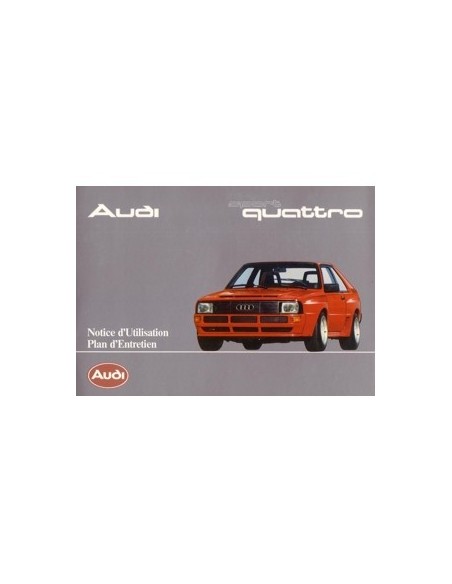 1985 AUDI SPORT QUATTRO INSTRUCTIEBOEKJE FRANS