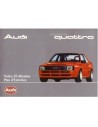 1985 AUDI SPORT QUATTRO INSTRUCTIEBOEKJE FRANS