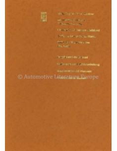 1973 ROLLS ROYCE SILVER SHADOW INSTRUCTIEBOEKJE SUPPLEMENT