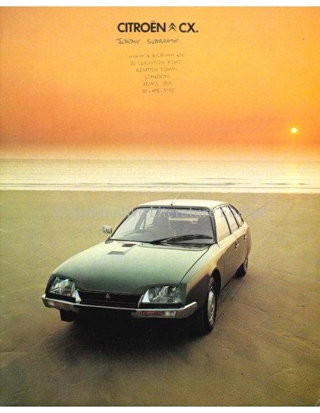 1977 CITROËN CX PROSPEKT ENGLISCH