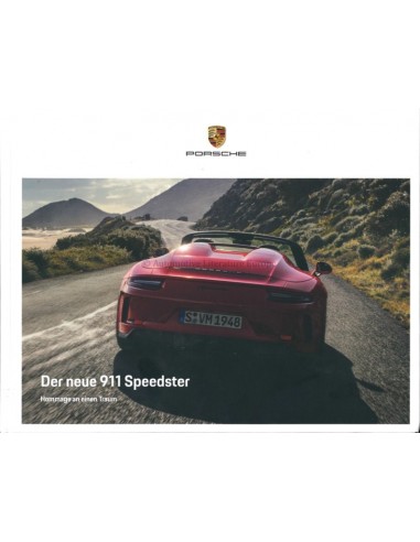 2019 PORSCHE 911 SPEEDSTER HARDCOVER PROSPEKT DEUTSCH
