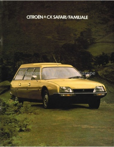 1979 CITROËN CX SAFARI / FAMILIARE BROCHURE ENGELS