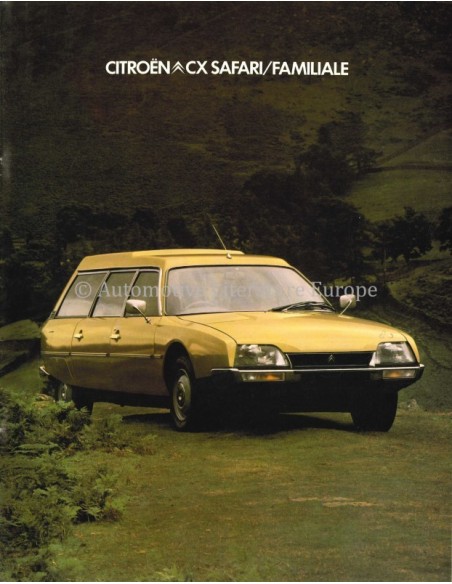 1979 CITROËN CX SAFARI / FAMILIARE BROCHURE ENGLISH