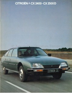 1980 CITROËN CX 2400 / CX 2500 D BROCHURE FRENCH