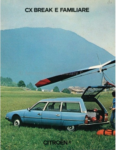 1980 CITROËN CX BREAK / FAMILIARE BROCHURE ITALIAANS