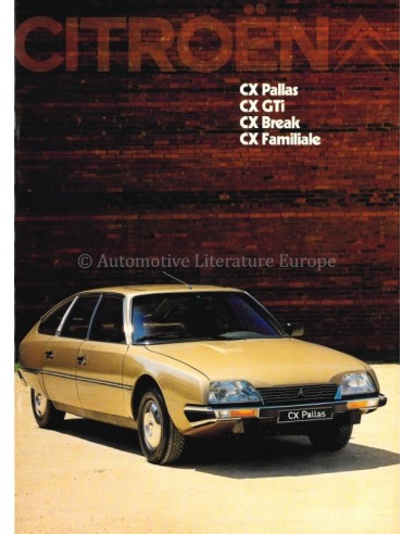 1980 CITROËN CX PROGRAMMA BROCHURE DUITS