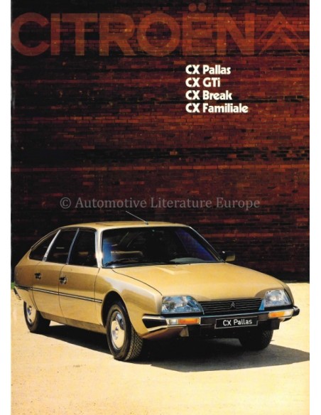1980 CITROËN CX PROGRAMMA BROCHURE DUITS