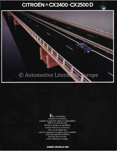 1980 CITROËN CX 2400 / CX 2500 D PROSPEKT FRANZÖSISCH