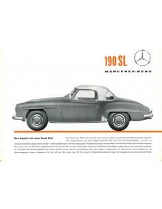 1959 MERCEDES BENZ 190 SL LEAFLET DUITS