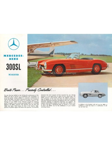 1960 MERCEDES BENZ 300 SL ROADSTER LEAFLET ENGLISCH (USA)