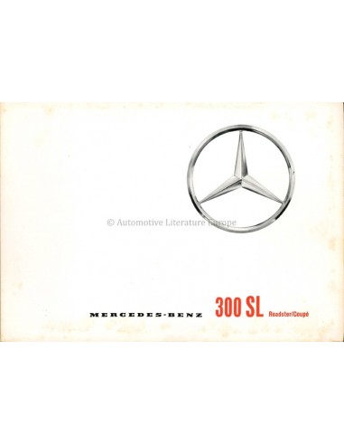 1962 MERCEDES BENZ 300 SL BROCHURE GERMAN