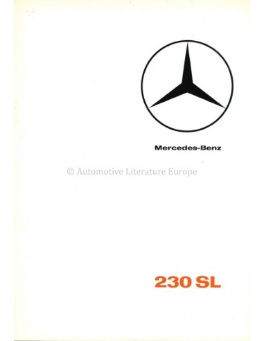 1965 MERCEDES BENZ 230 SL BROCHURE NEDERLANDS