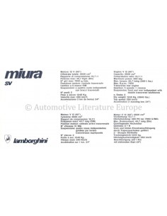 1971 LAMBORGHINI MIURA SV BROCHURE 2