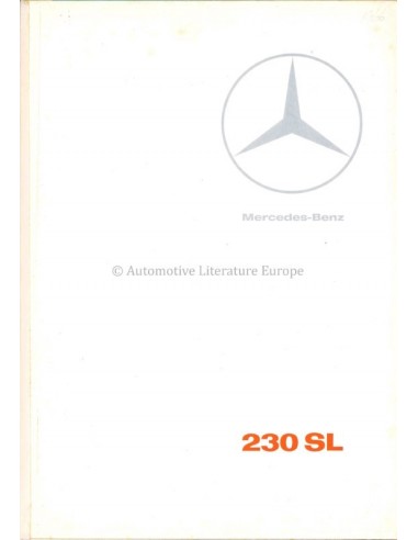 1966 MERCEDES BENZ 230 SL BROCHURE DUTCH