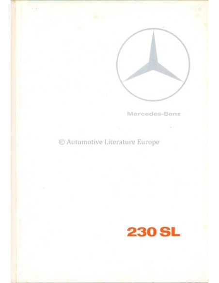 1966 MERCEDES BENZ 230 SL BROCHURE NEDERLANDS